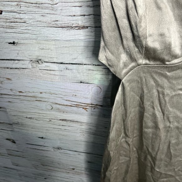 Topshop cut out dress gold silver midi size 6 - Picture 6 of 16